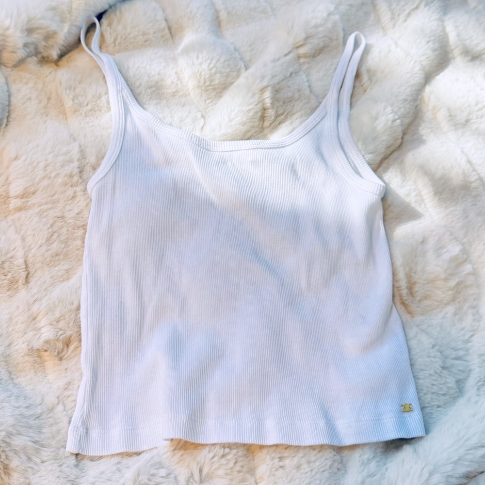 Celine Triomphe Cotton Tank Top